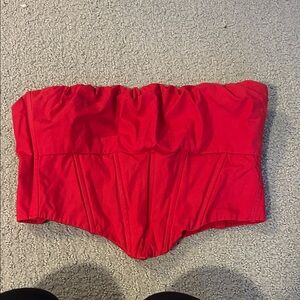 Princess Polly Red Strapless Top